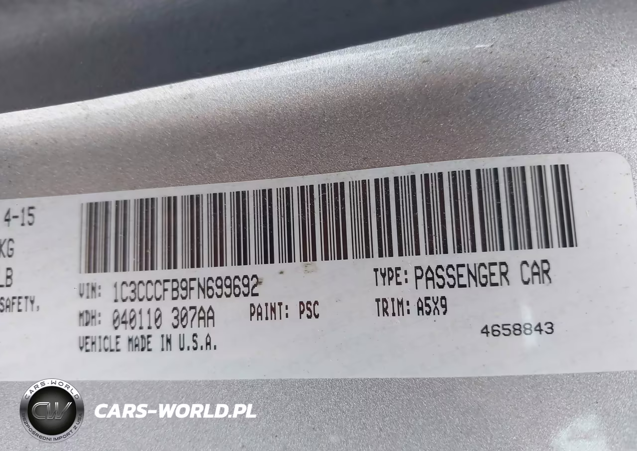 2015 Chrysler 200 Lx VIN:1C3CCCFB9FN699692 - 9