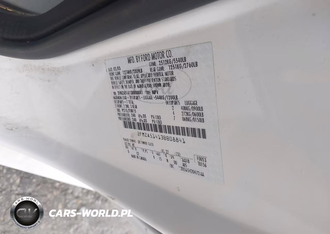 2003 Ford Windstar Lx VIN:2FMZA51413BB08841 - 9