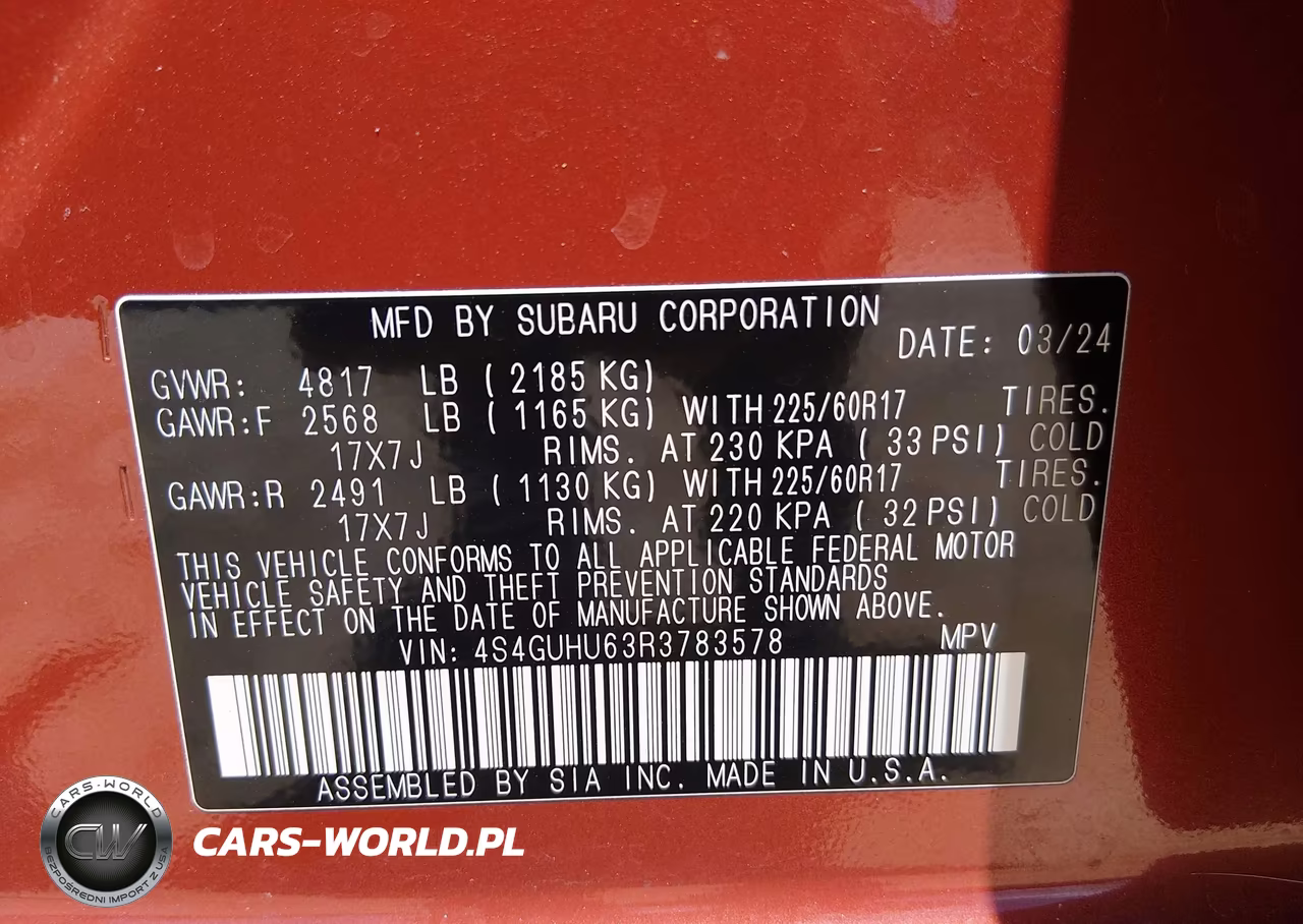 2024 Subaru Crosstrek Wilderness VIN:4S4GUHU63R3783578 - 9