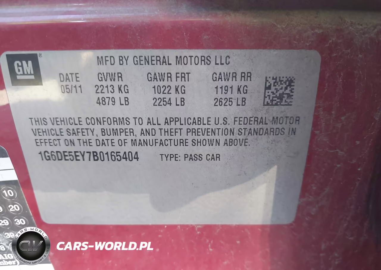 2011 Cadillac Cts Luxury VIN:1G6DE5EY7B0165404 - 9