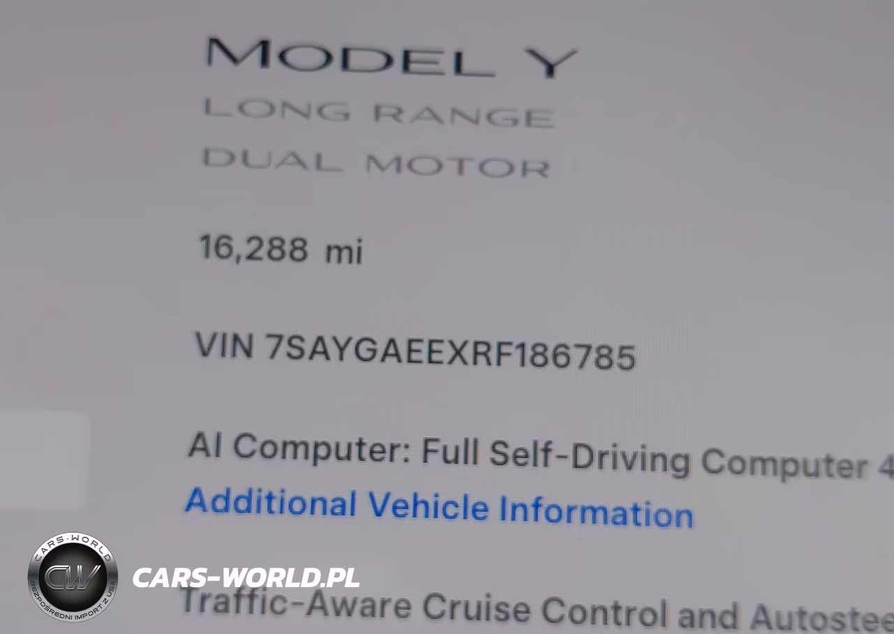 2024 Tesla Model Y Long Range Dual Motor All-Wheel Drive VIN:7SAYGAEEXRF186785 - 16