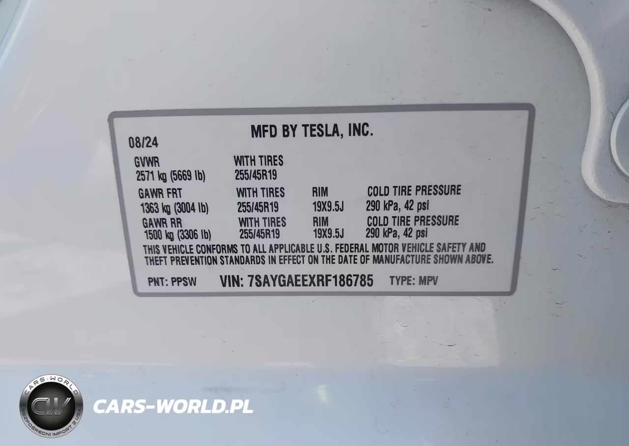 2024 Tesla Model Y Long Range Dual Motor All-Wheel Drive VIN:7SAYGAEEXRF186785 - 9