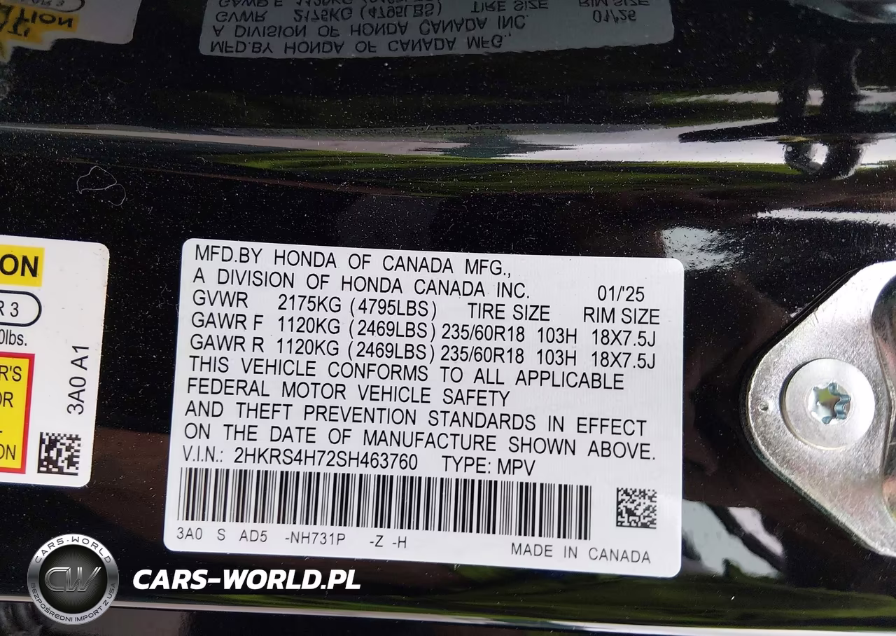 2025 Honda Cr-V Ex-L Awd VIN:2HKRS4H72SH463760 - 9