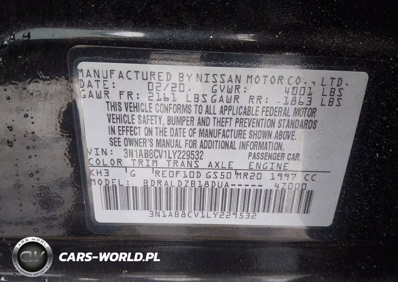 2020 Nissan Sentra Sv Xtronic Cvt VIN:3N1AB8CV1LY229532 - 9