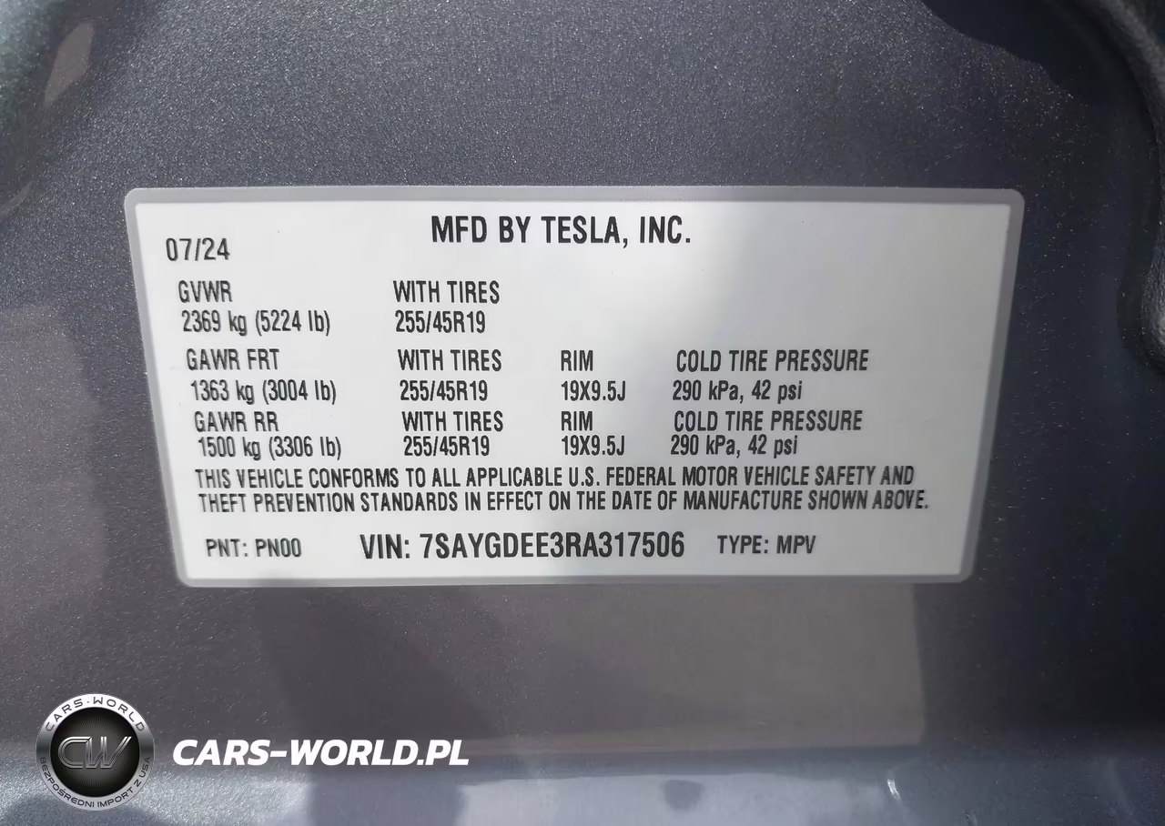 2024 Tesla Model Y Long Range Dual Motor All-Wheel Drive VIN:7SAYGDEE3RA317506 - 9