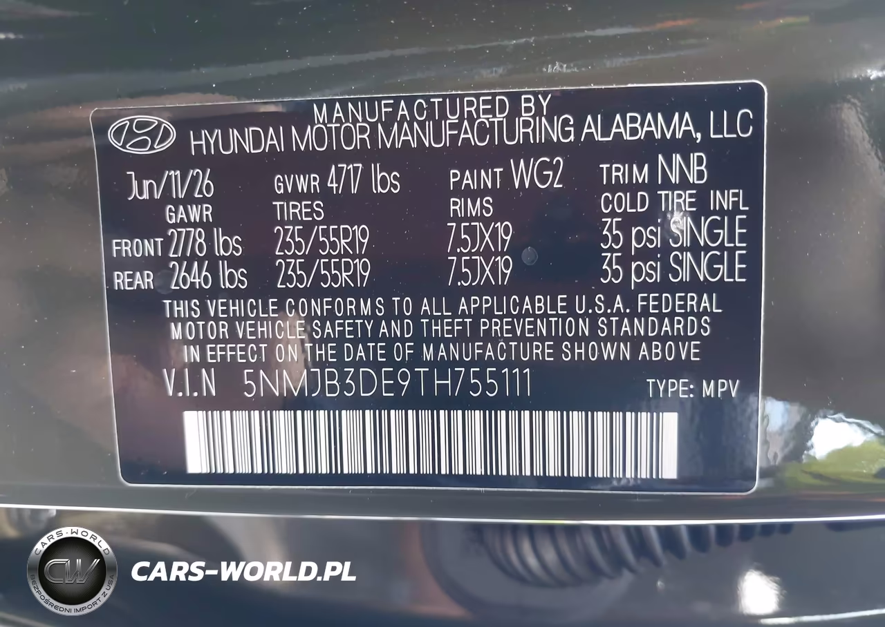 2026 Hyundai Tucson Sel Plus VIN:5NMJB3DE9TH755111 - 9