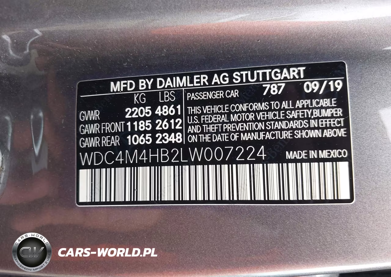 2020 Mercedes-Benz Glb 250 4Matic VIN:WDC4M4HB2LW007224 - 9