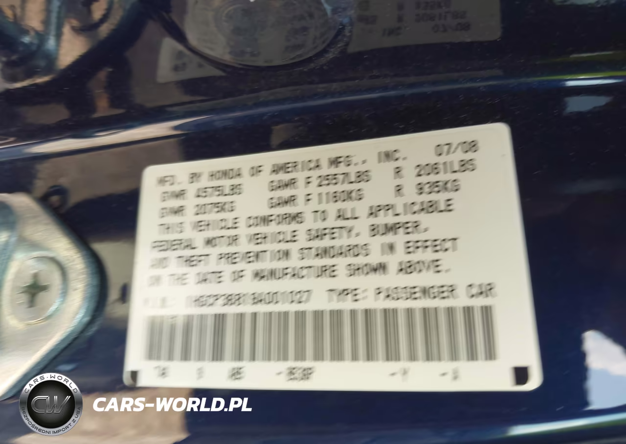 2009 Honda Accord 3.5 Ex-L VIN:1HGCP36819A001027 - 9
