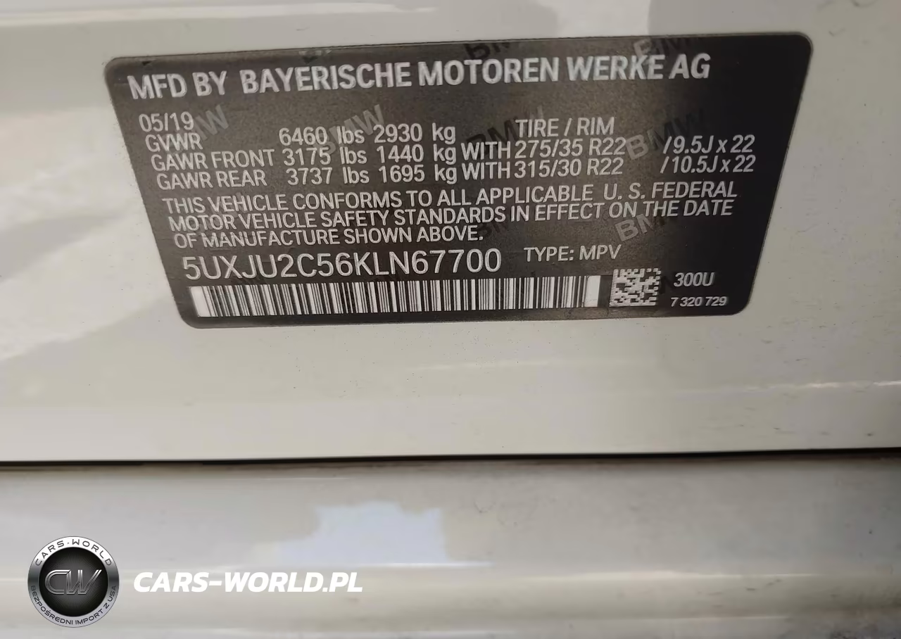 2019 BMW X5 xDrive50I VIN:5UXJU2C56KLN67700 - 9