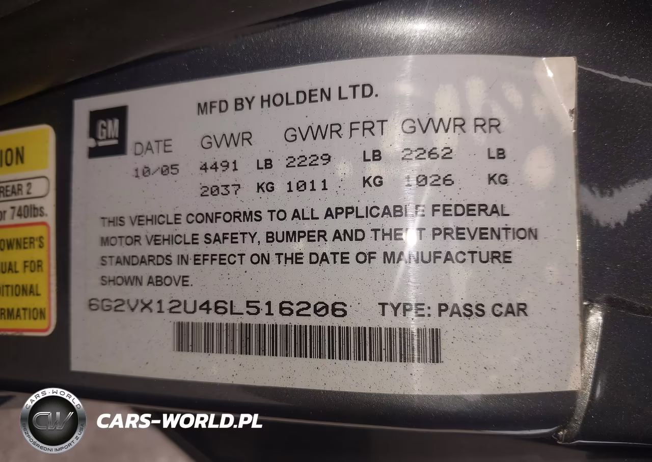 2006 Pontiac Gto VIN:6G2VX12U46L516206 - 9