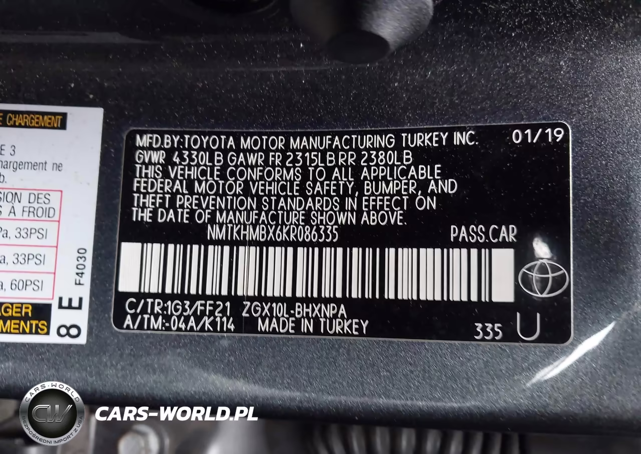 2019 Toyota C-Hr Xle VIN:NMTKHMBX6KR086335 - 9