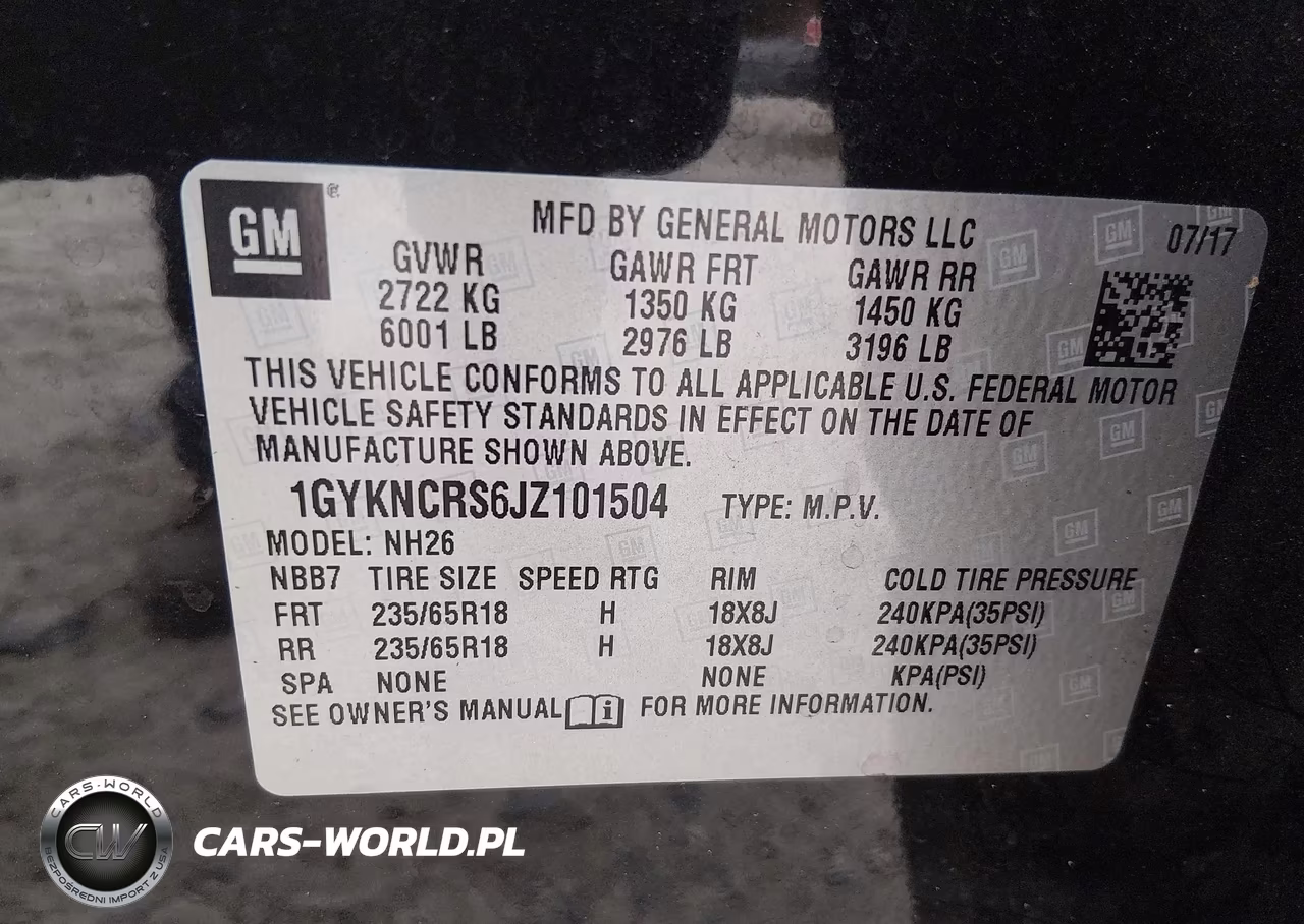 2018 Cadillac Xt5 Luxury VIN:1GYKNCRS6JZ101504 - 9