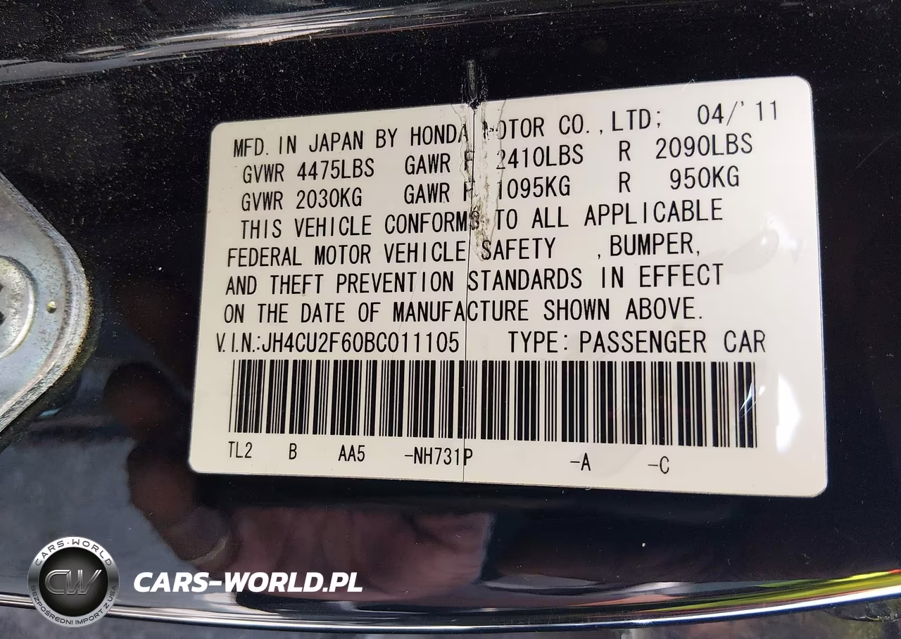 2011 Acura Tsx 2.4 VIN:JH4CU2F60BC011105 - 9