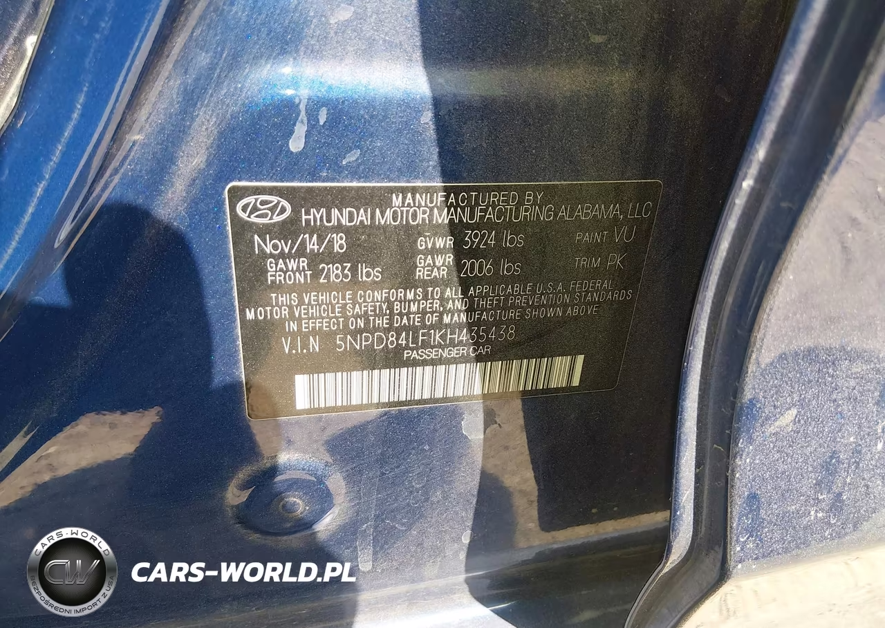 2019 Hyundai Elantra Sel VIN:5NPD84LF1KH435438 - 9