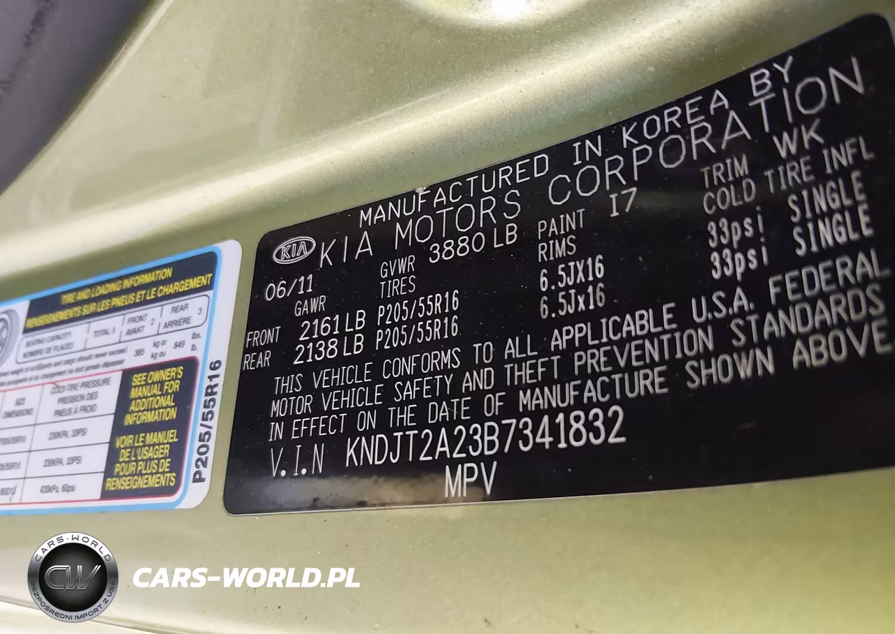 2011 Kia Soul + VIN:KNDJT2A23B7341832 - 9