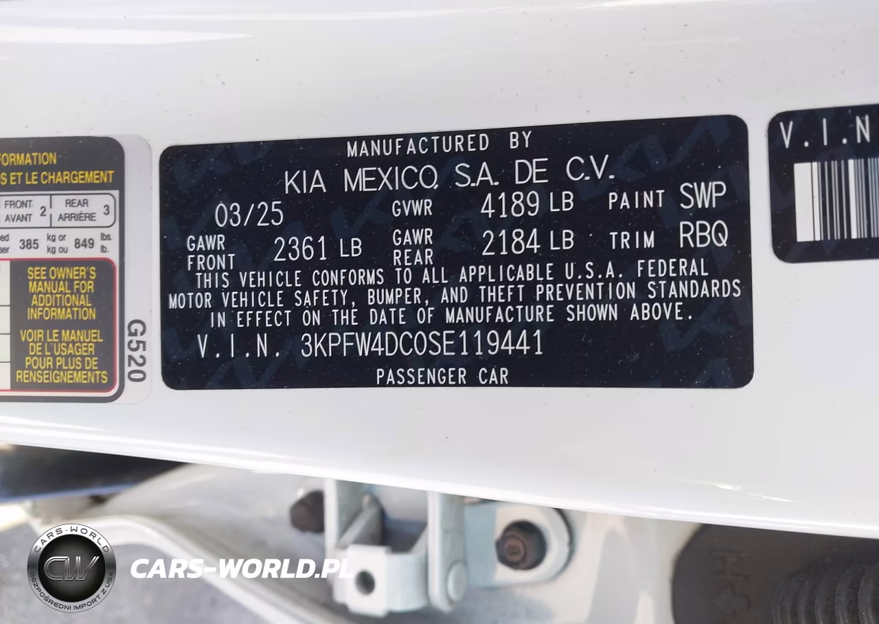 2025 Kia K4 Gt-Line Turbo VIN:3KPFW4DC0SE119441 - 9
