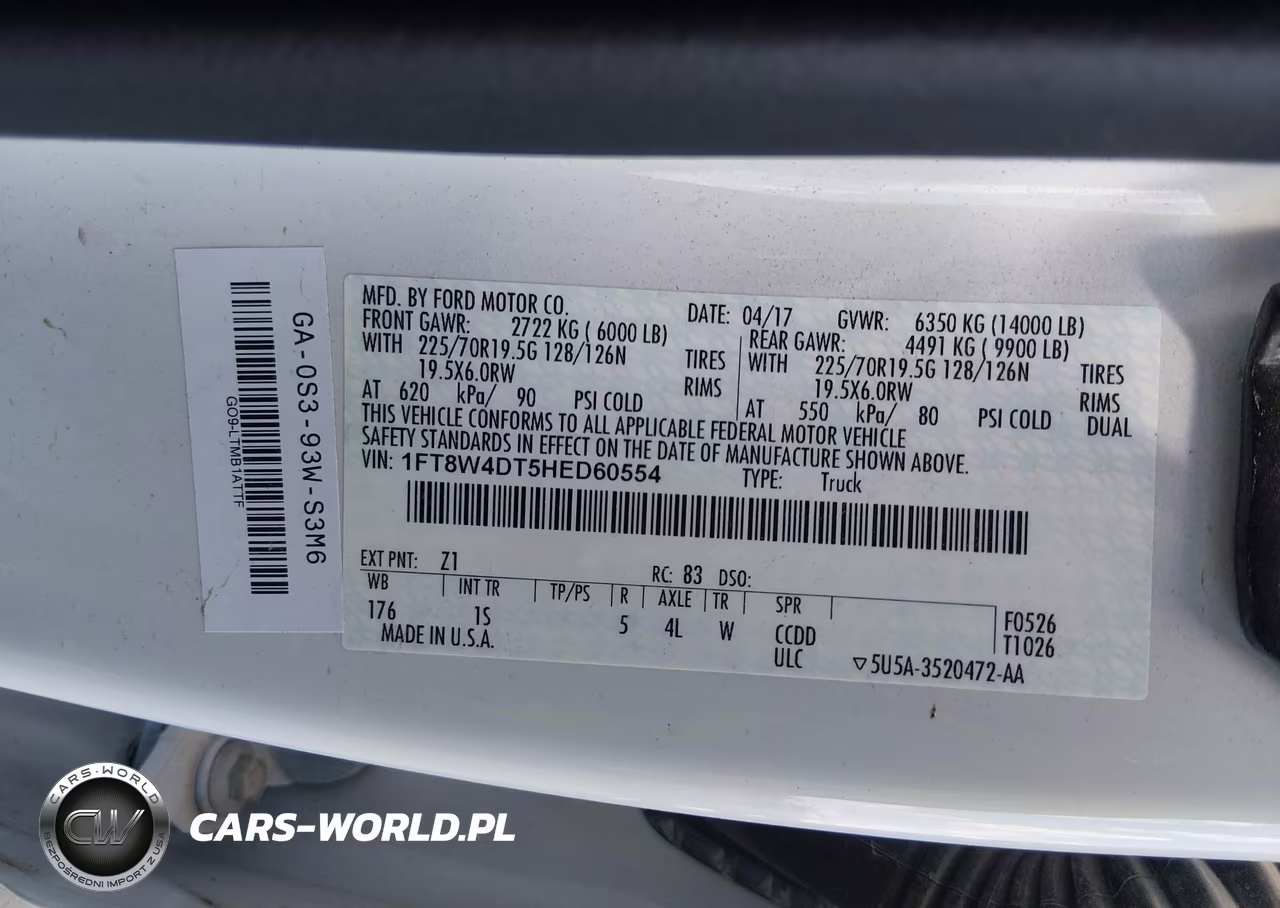2017 Ford F-450 Xl VIN:1FT8W4DT5HED60554 - 9