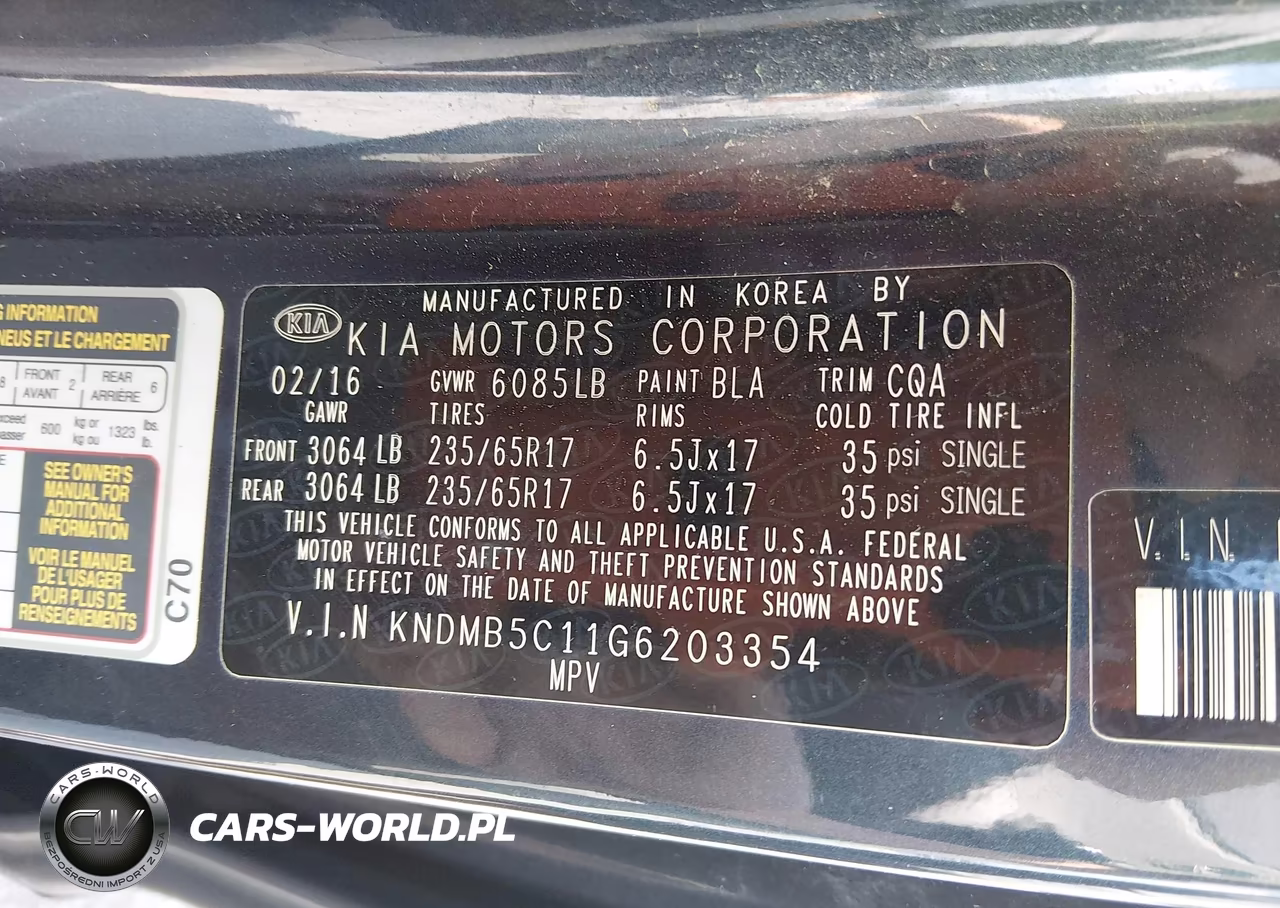 2016 Kia Sedona Lx VIN:KNDMB5C11G6203354 - 9