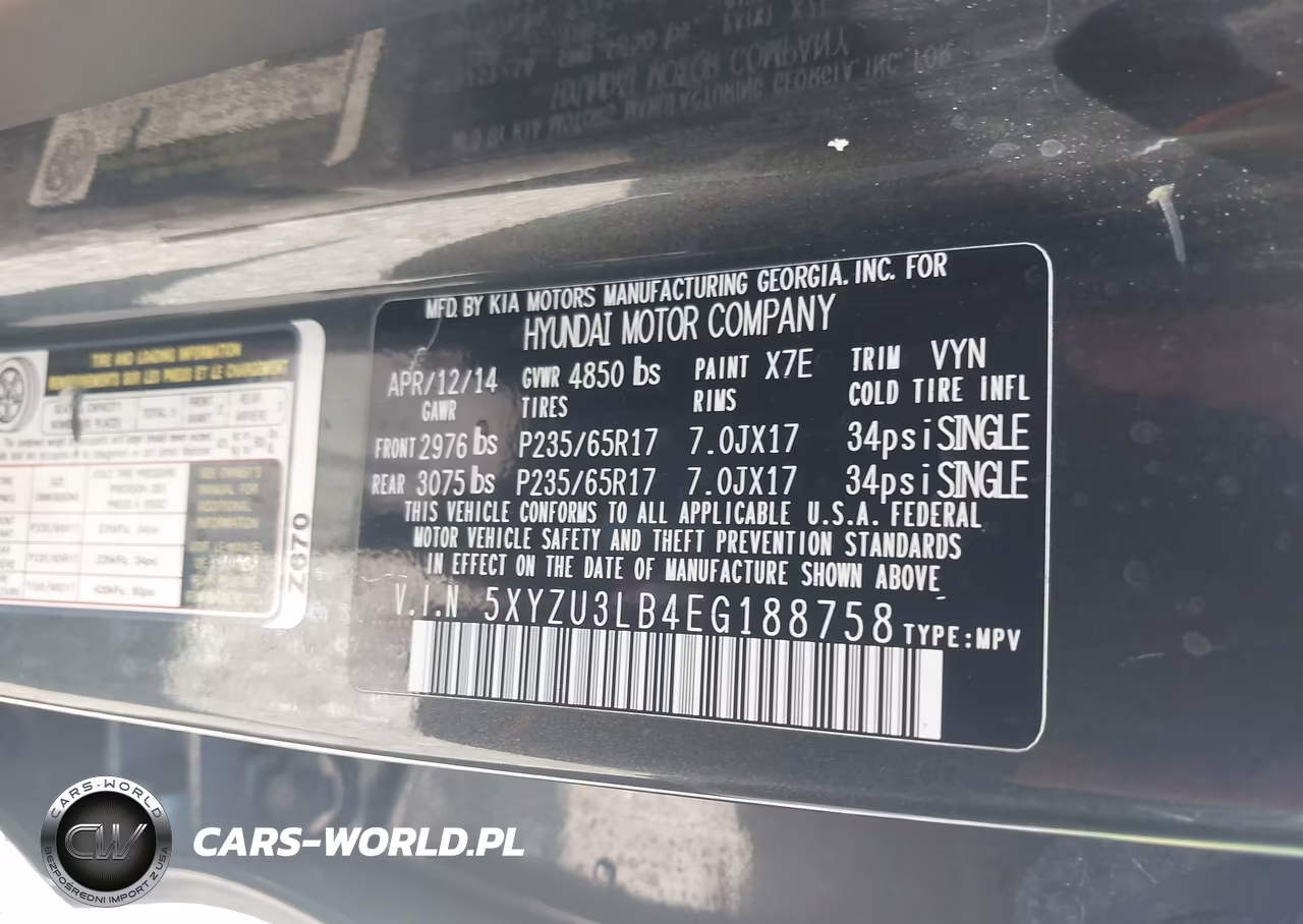 2014 Hyundai Santa Fe Sport 2.4L VIN:5XYZU3LB4EG188758 - 9