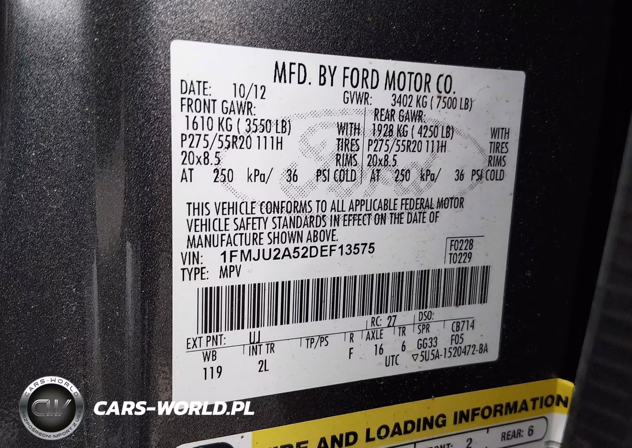2013 Ford Expedition Limited VIN:1FMJU2A52DEF13575 - 9