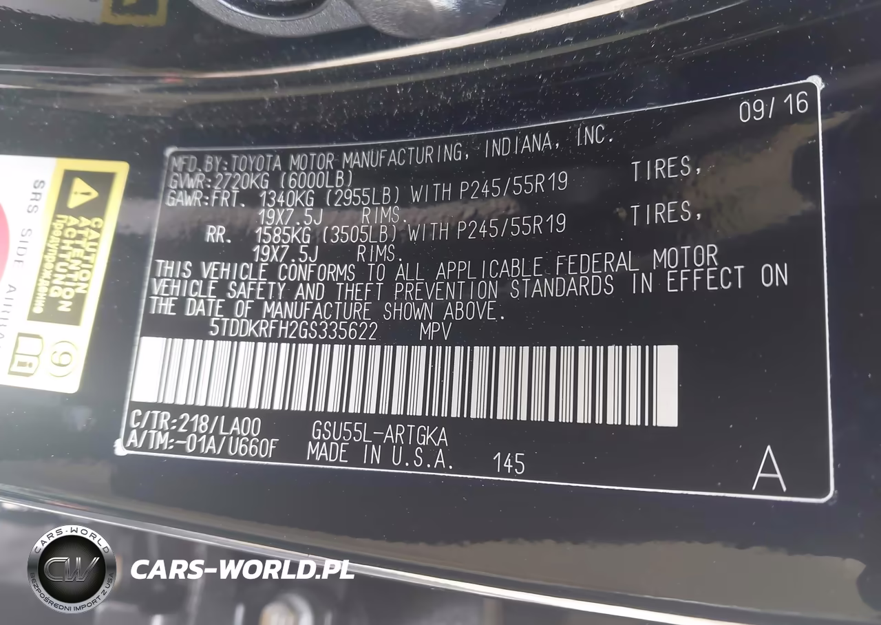 2016 Toyota Highlander Limited V6 VIN:5TDDKRFH2GS335622 - 9