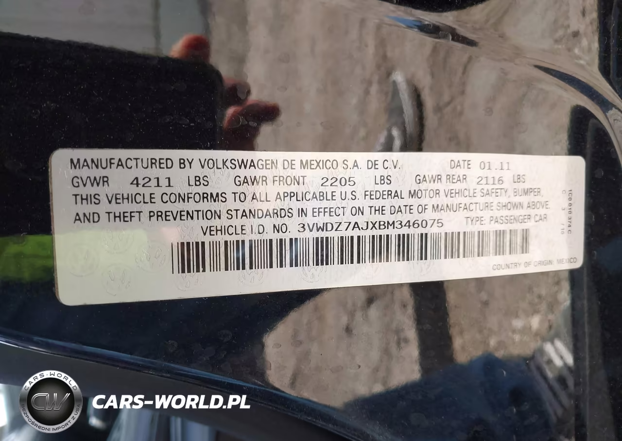 2011 Volkswagen Jetta 2.5L Se VIN:3VWDZ7AJXBM346075 - 9