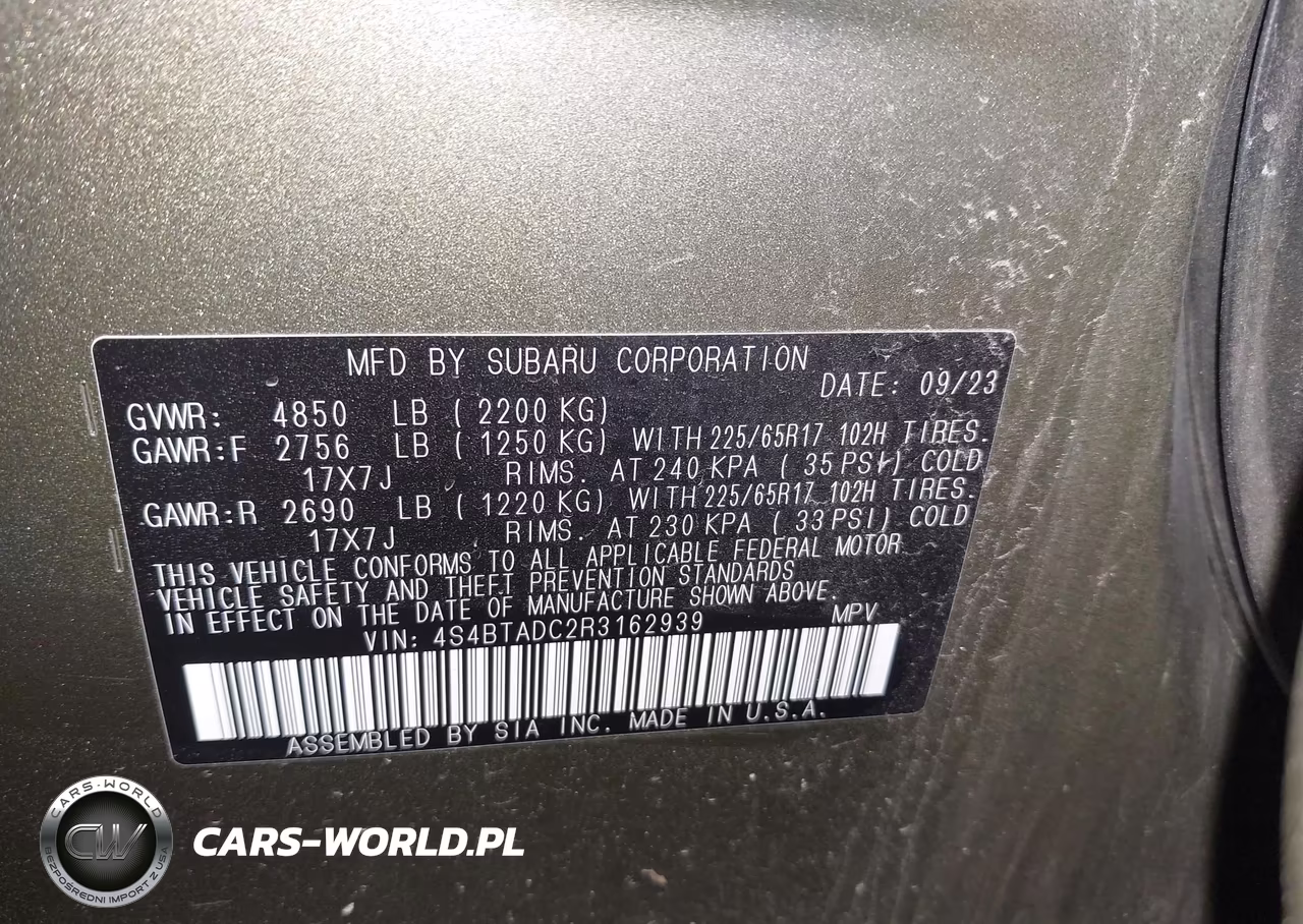 2024 Subaru Outback Premium VIN:4S4BTADC2R3162939 - 9