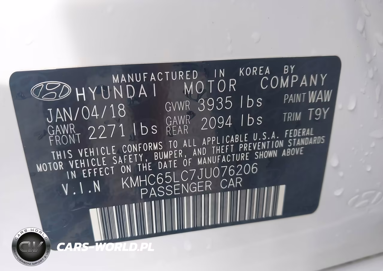 2018 Hyundai Ioniq Hybrid Blue VIN:KMHC65LC7JU076206 - 9