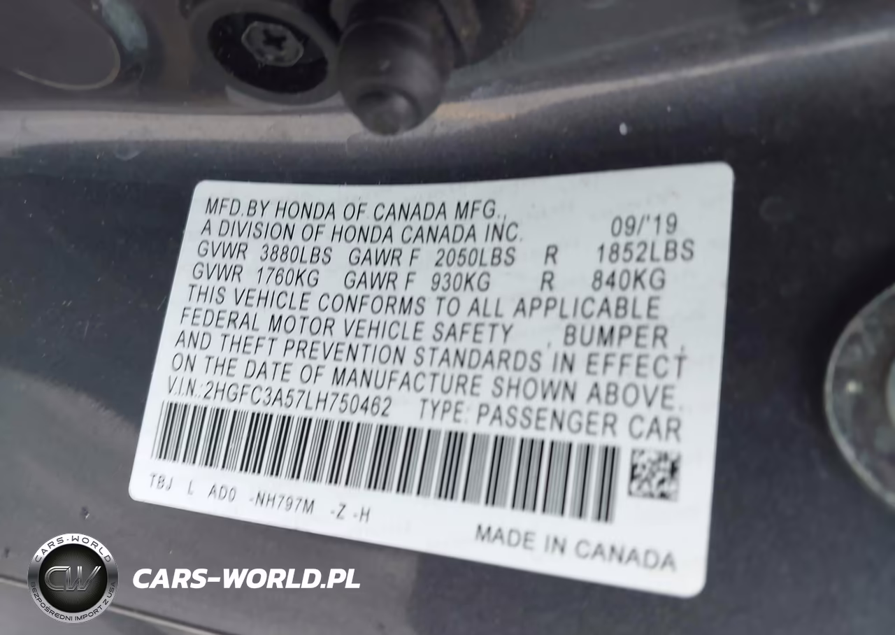 2020 Honda Civic Si Coupe VIN:2HGFC3A57LH750462 - 9