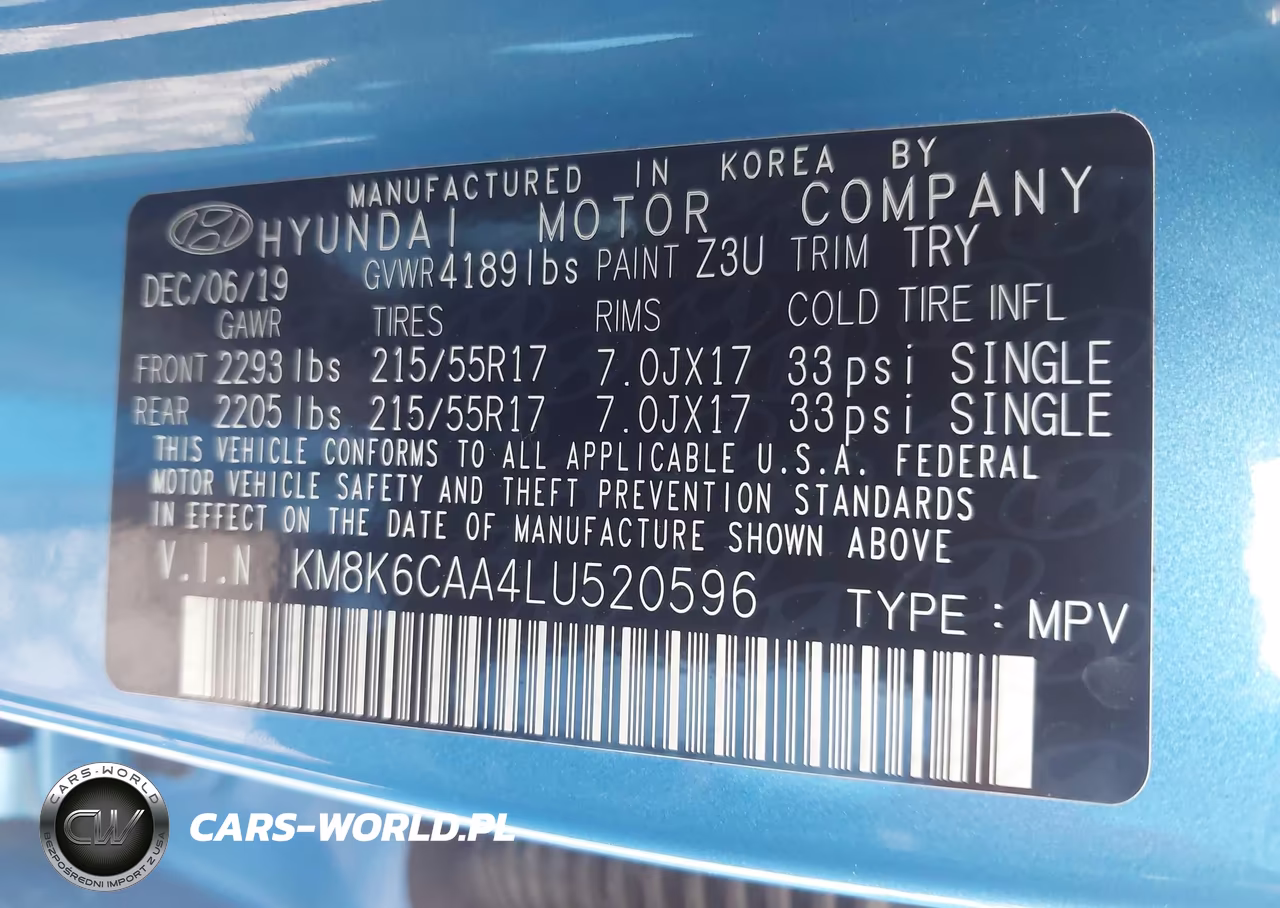 2020 Hyundai Kona Sel Plus VIN:KM8K6CAA4LU520596 - 9