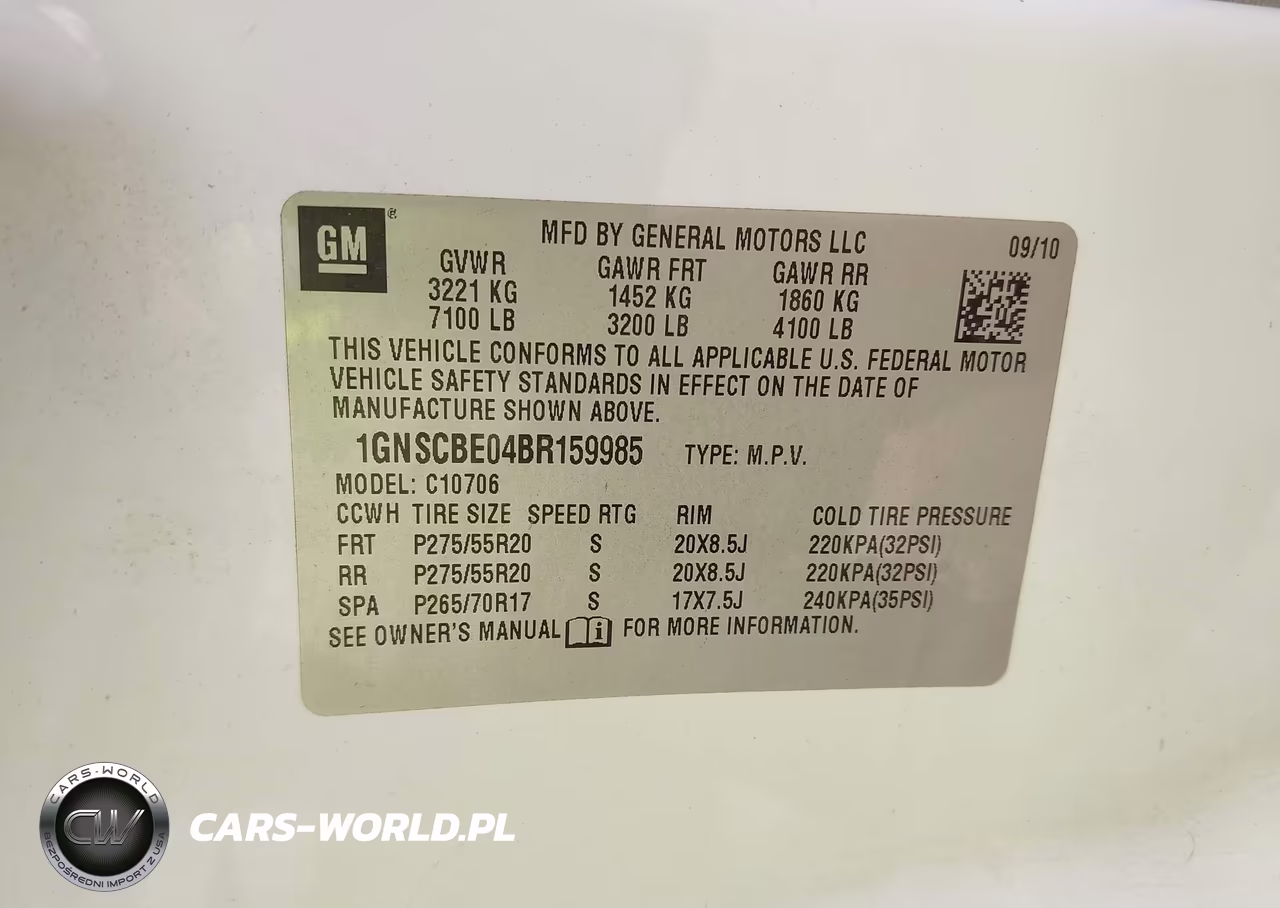 2011 Chevrolet Tahoe Lt VIN:1GNSCBE04BR159985 - 9