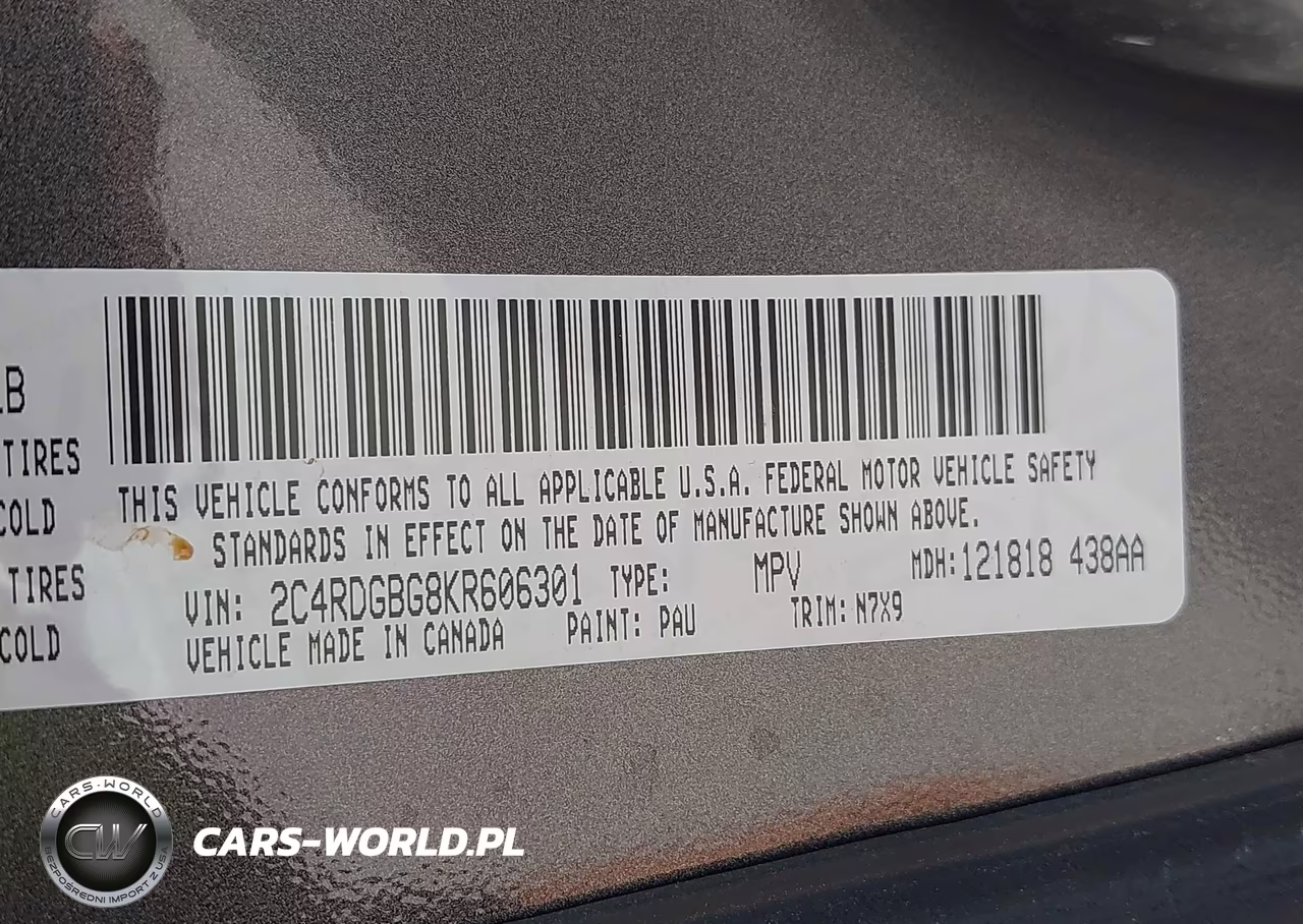 2019 Dodge Grand Caravan Se Plus VIN:2C4RDGBG8KR606301 - 9