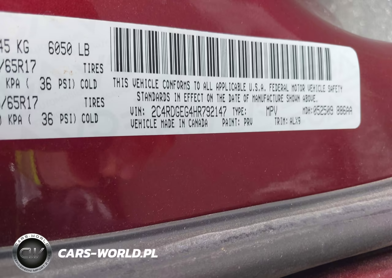 2017 Dodge Grand Caravan Gt VIN:2C4RDGEG4HR792147 - 9
