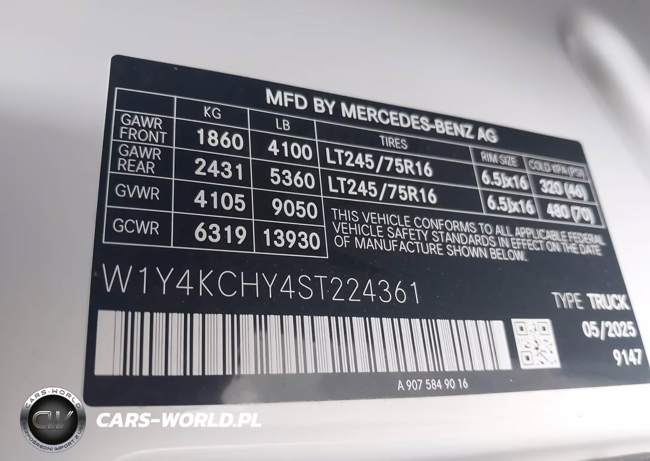 2025 Mercedes-Benz Sprinter 2500 High Roof 4-Cyl Diesel VIN:W1Y4KCHY4ST224361 - 9