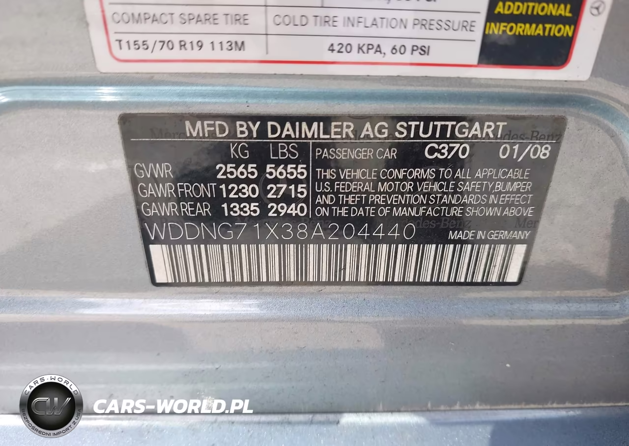 2008 Mercedes-Benz S 550 VIN:WDDNG71X38A204440 - 9