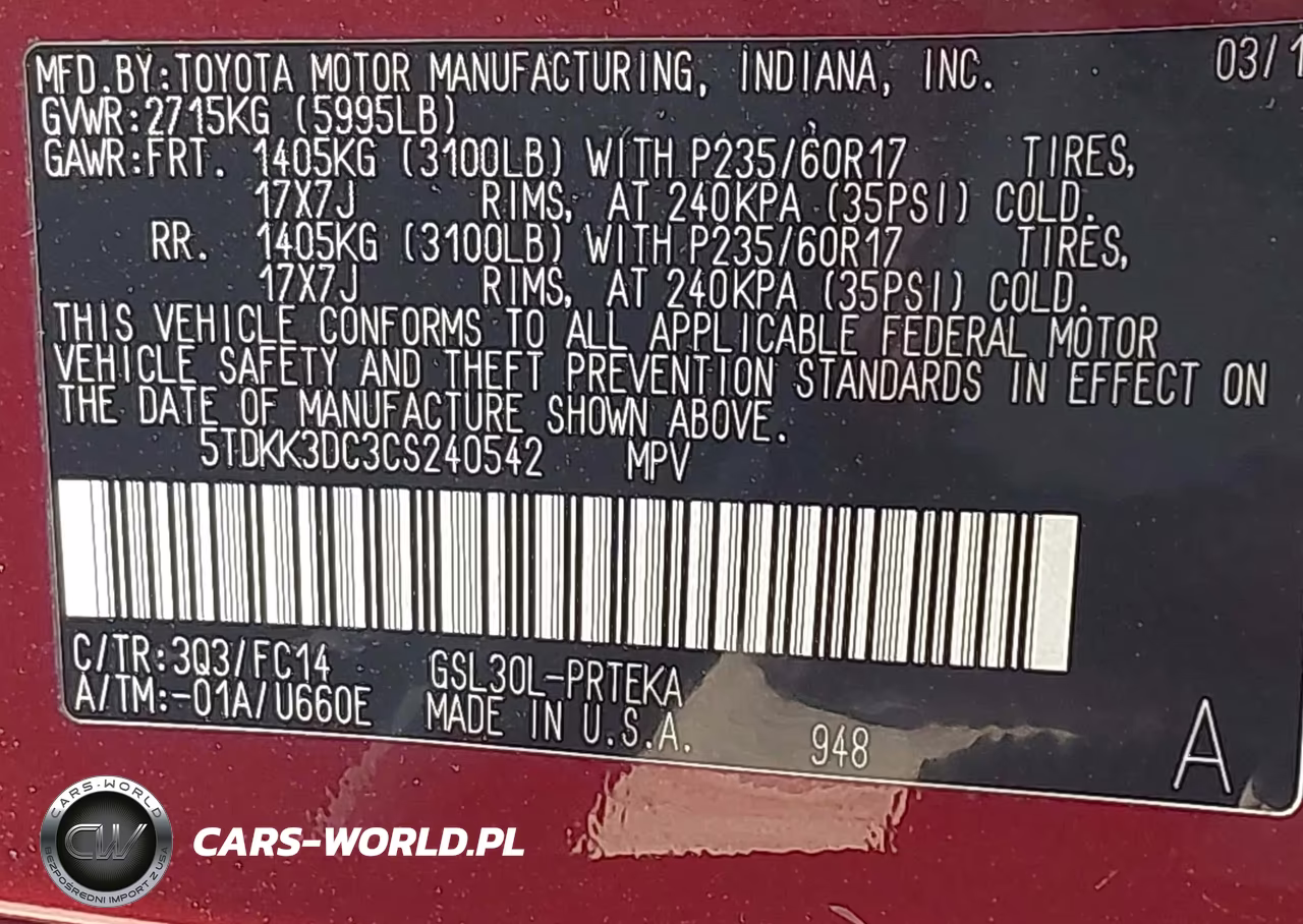 2012 Toyota Sienna Le V6 8 Passenger VIN:5TDKK3DC3CS240542 - 9