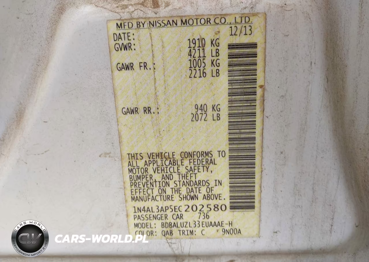 2014 Nissan Altima 2.5 Sv VIN:1N4AL3AP5EC202580 - 9