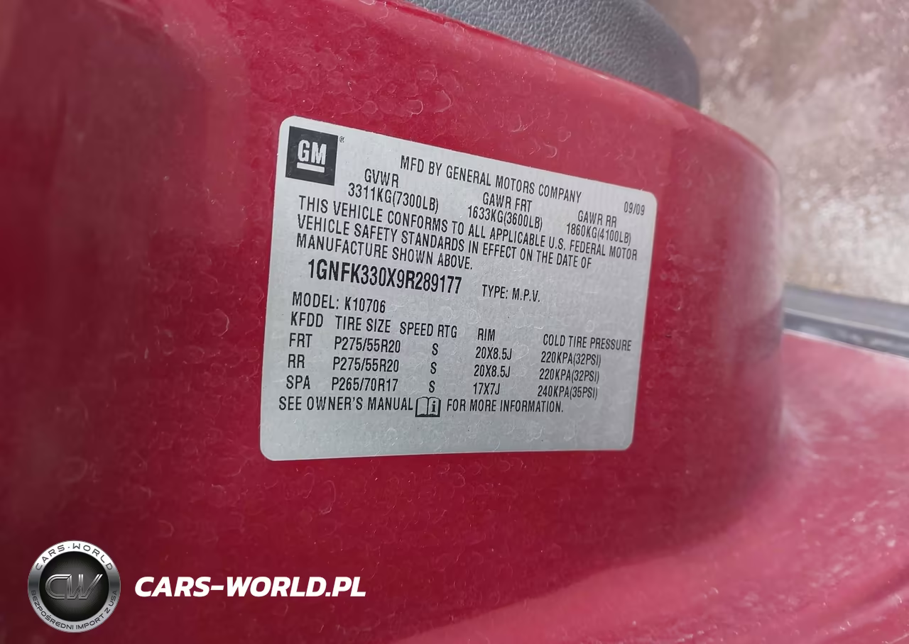 2009 Chevrolet Tahoe Ltz VIN:1GNFK330X9R289177 - 9