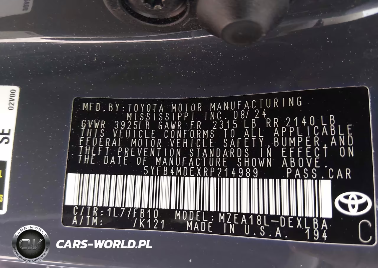 2024 Toyota Corolla Le VIN:5YFB4MDEXRP214989 - 9