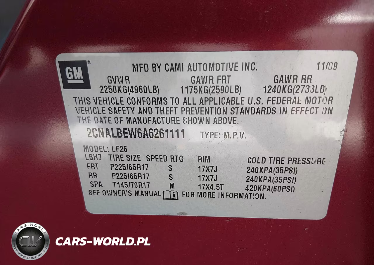 2010 Chevrolet Equinox Ls VIN:2CNALBEW6A6261111 - 9