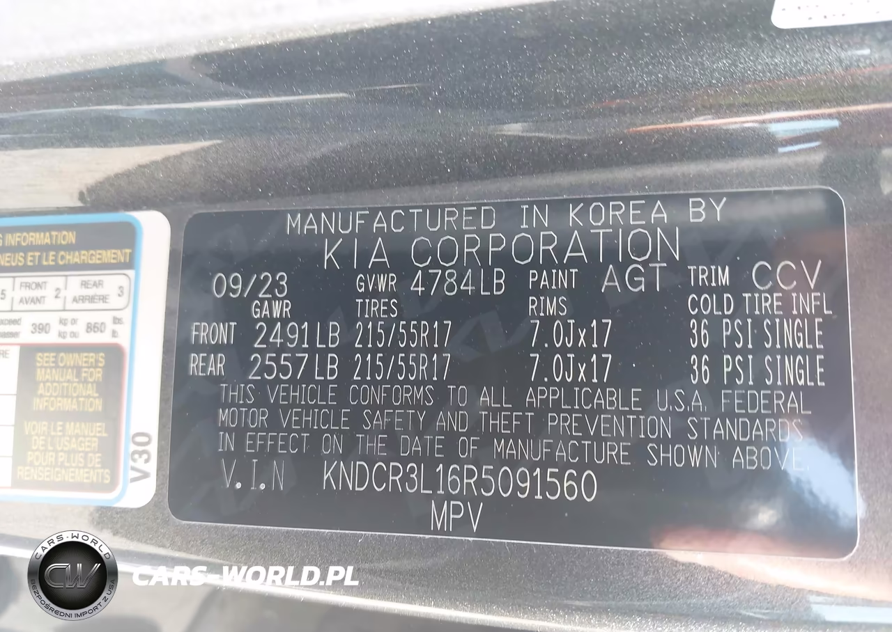 2024 Kia Niro Ev Wind VIN:KNDCR3L16R5091560 - 9