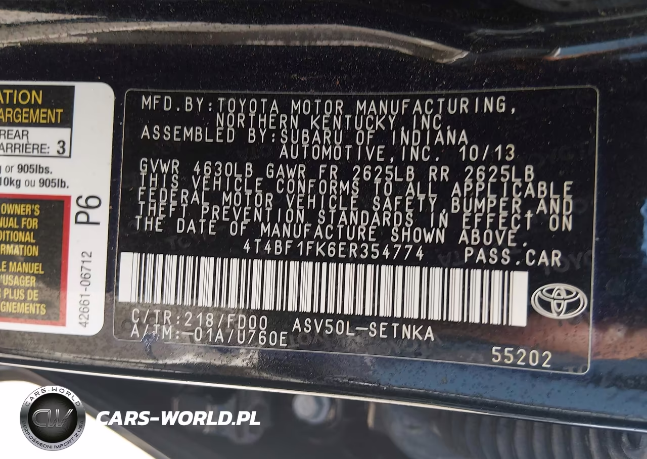 2014 Toyota Camry Le VIN:4T4BF1FK6ER354774 - 9