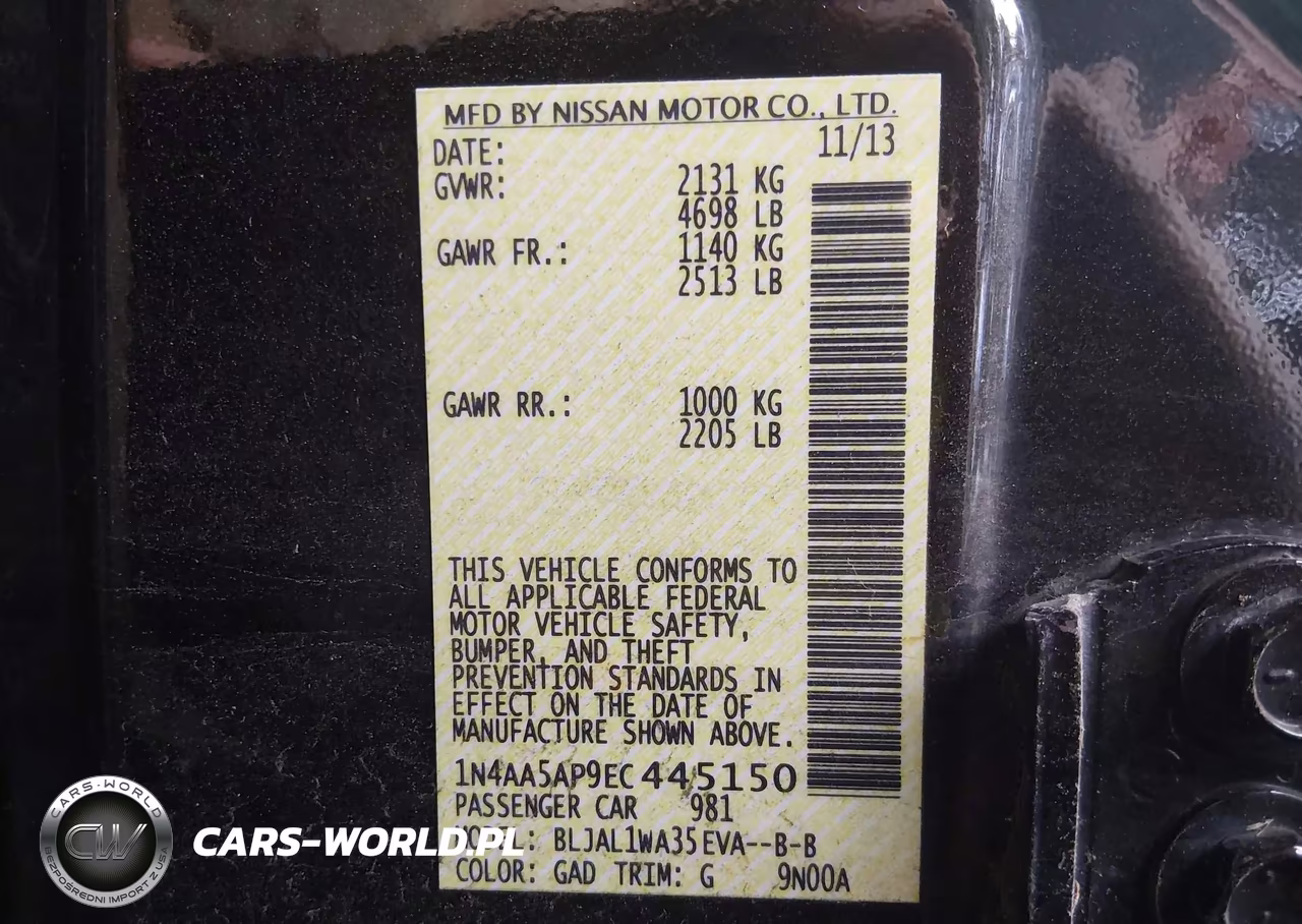 2014 Nissan Maxima 3.5 Sv VIN:1N4AA5AP9EC445150 - 9