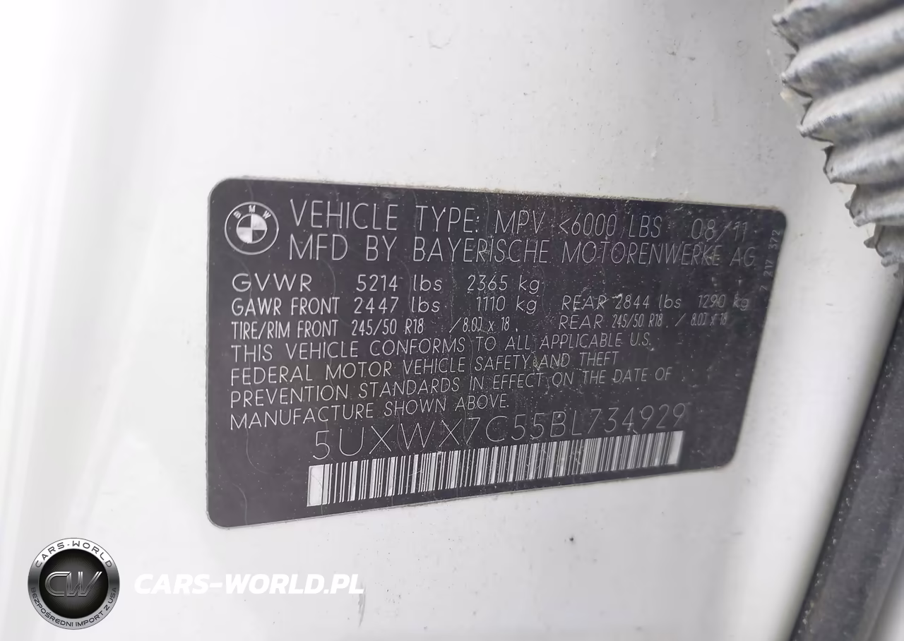 2011 BMW X3 xDrive35I VIN:5UXWX7C55BL734929 - 9
