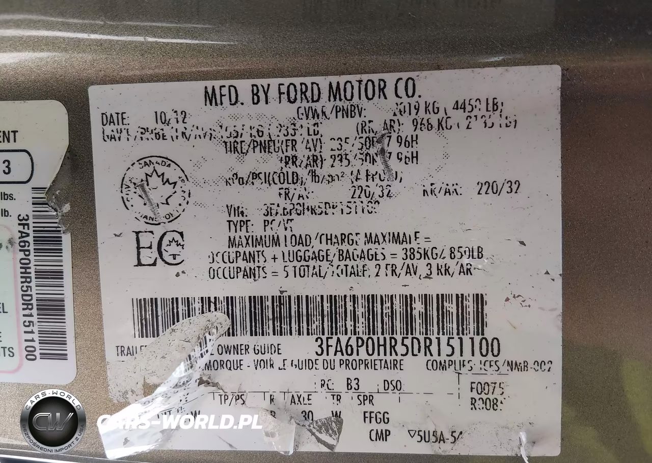 2013 Ford Fusion Se VIN:3FA6P0HR5DR151100 - 9