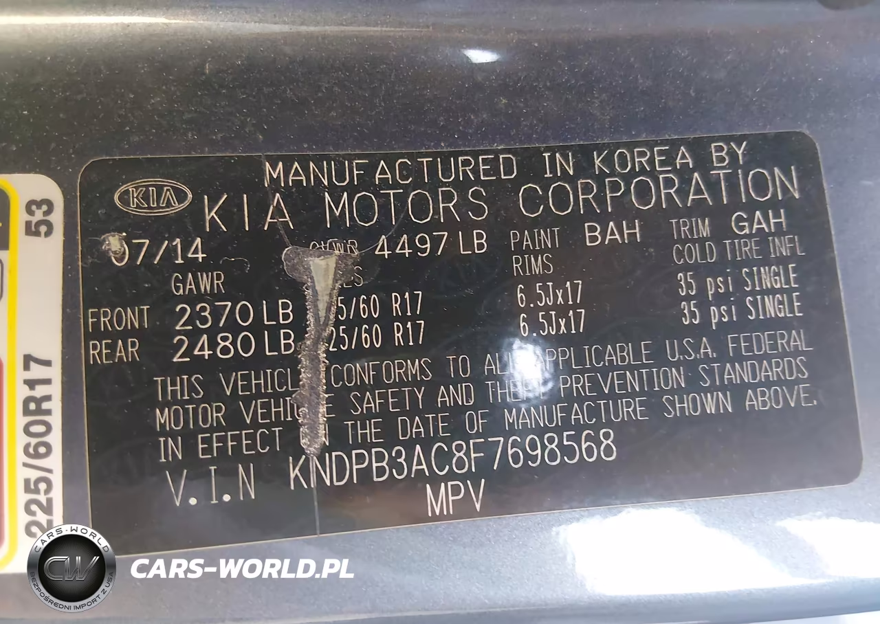 2015 Kia Sportage Lx VIN:KNDPB3AC8F7698568 - 9
