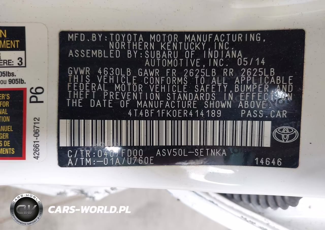 2014 Toyota Camry Le VIN:4T4BF1FK0ER414189 - 9