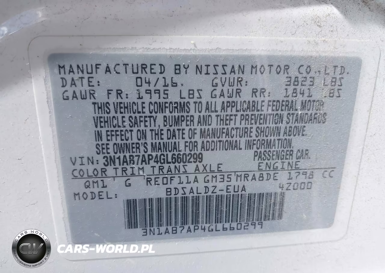 2016 Nissan Sentra Fe+ S-S-Sl-Sr-Sv VIN:3N1AB7AP4GL660299 - 9