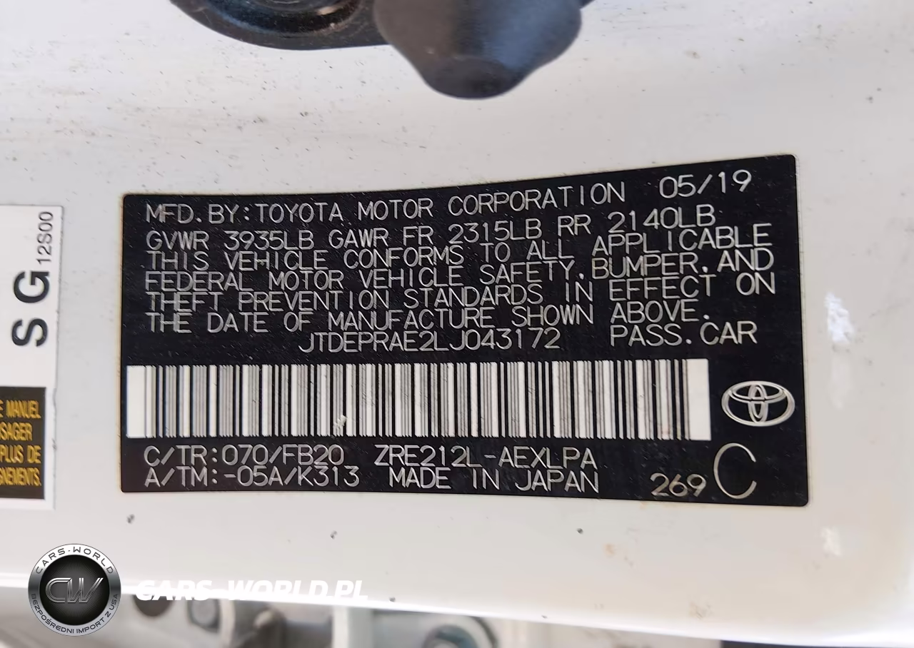 2020 Toyota Corolla Le VIN:JTDEPRAE2LJ043172 - 9