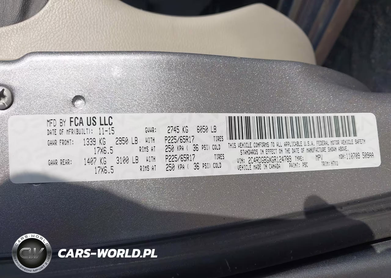 2016 Dodge Grand Caravan Se VIN:2C4RDGBGXGR124789 - 9